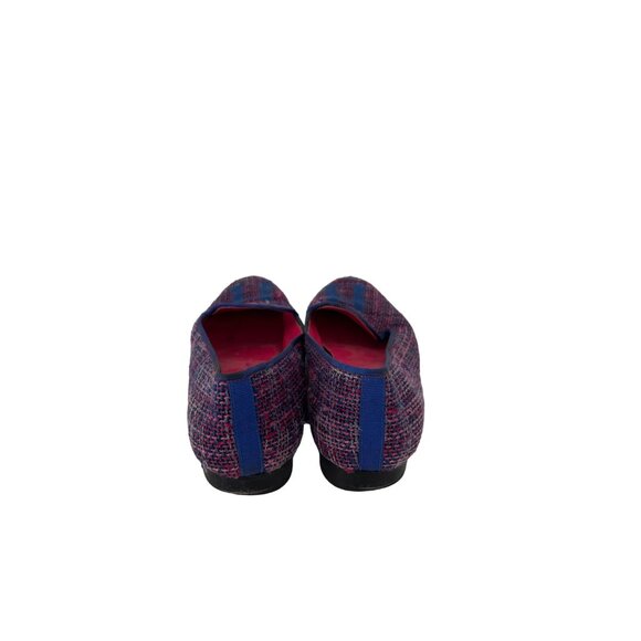 HADLEIGHS Boucle Multicolor Knit Smoking Loafers Flats Size 39 - Picture 5 of 6